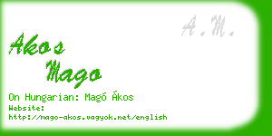 akos mago business card