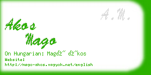 akos mago business card